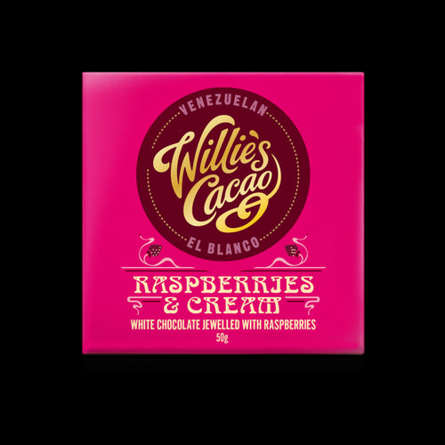 Willies Cacao Raspberry & Cream Venezuelan Chocolate (50g)