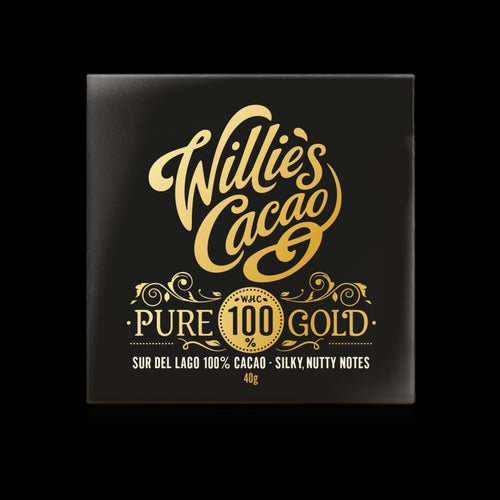 Willies Cacao Pure Gold 100% Cacao Chocolate (40g)