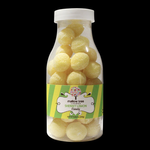 Mallow Tree Sherbet Lemon Candy in Milk Bottle (240g)