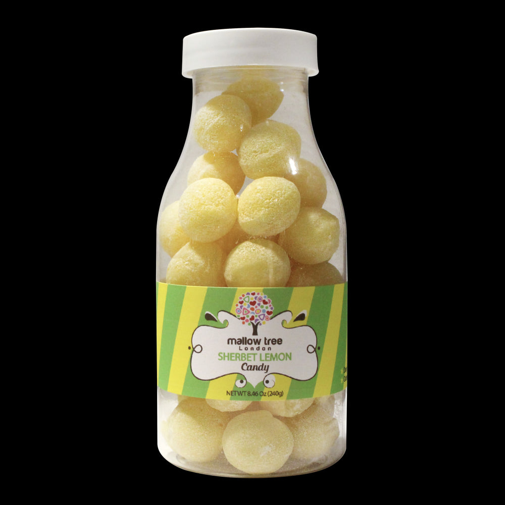Mallow Tree Sherbet Lemon Candy in Milk Bottle (240g)
