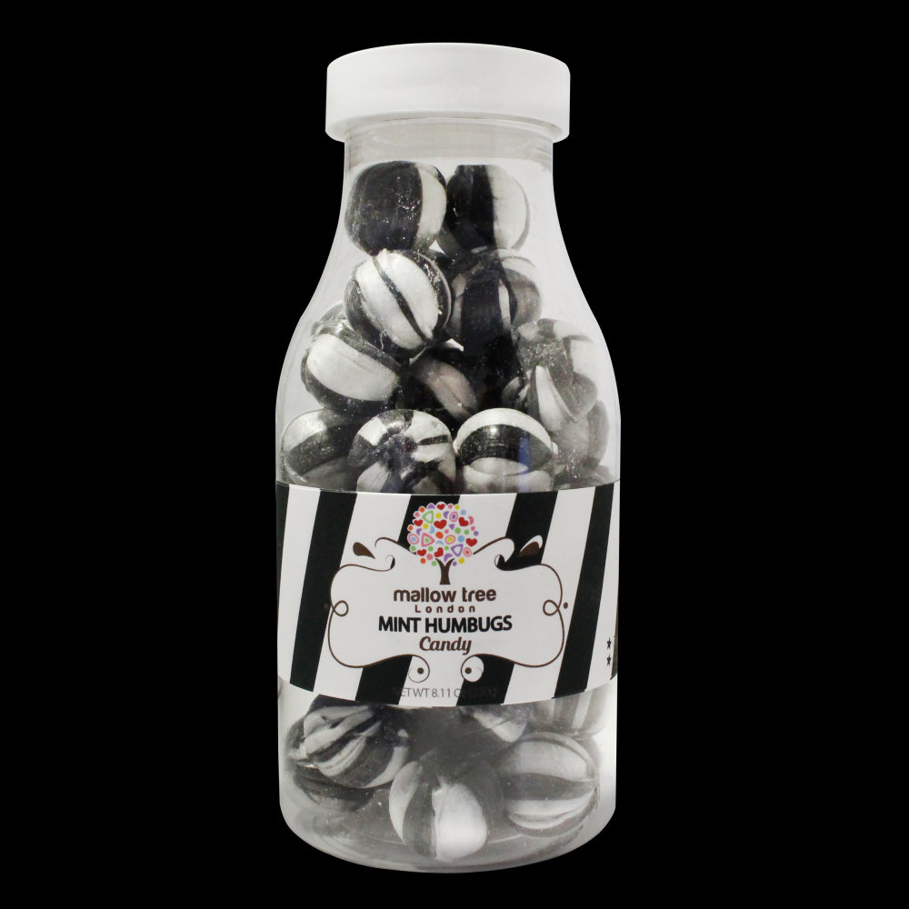 Mallow Tree Mint Humbugs Candy in Milk Bottle (230g)