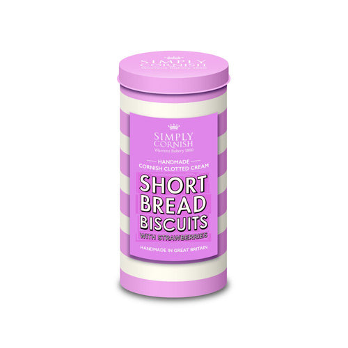 Simply Cornish Strawberry & Clotted Cream Shortbread Tin (200g)