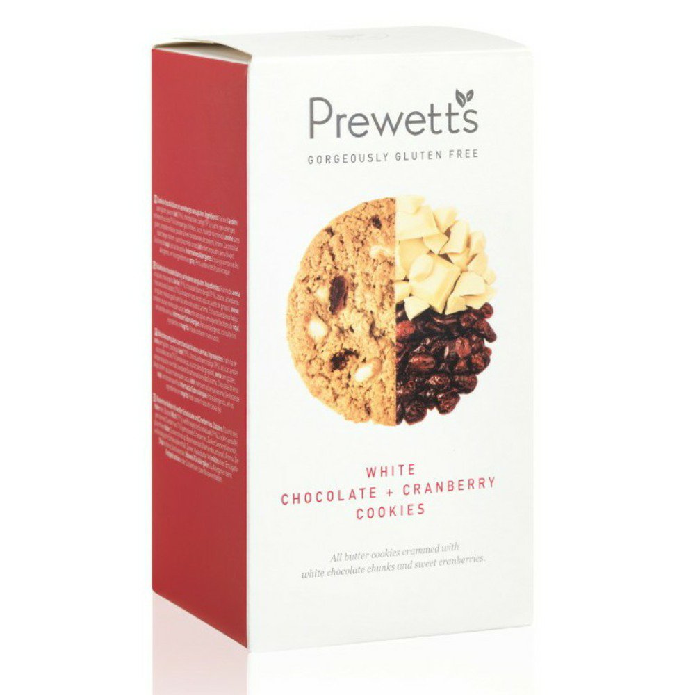 Prewetts Gluten Free White Chocolate & Cranberry Cookies (150g)