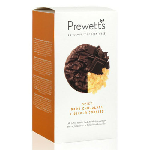 Prewetts Gluten Free Dark Chocolate & Ginger Cookies (150g)