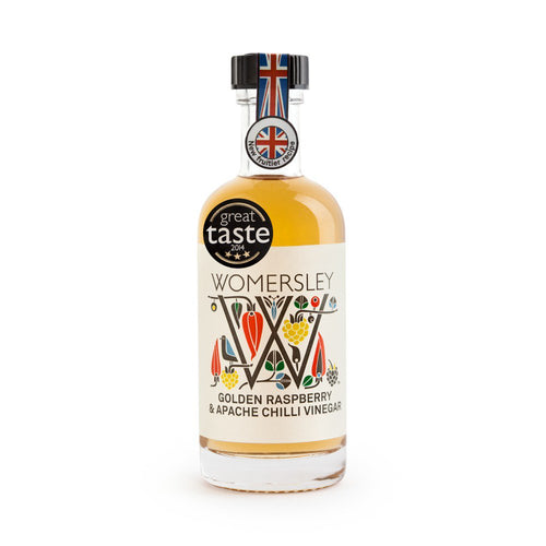 Womersley Golden Raspberry & Apache Chilli Vinegar (100ml)