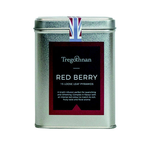 Tregothnan Red Berry Tin (15 Leaf Pyramids)