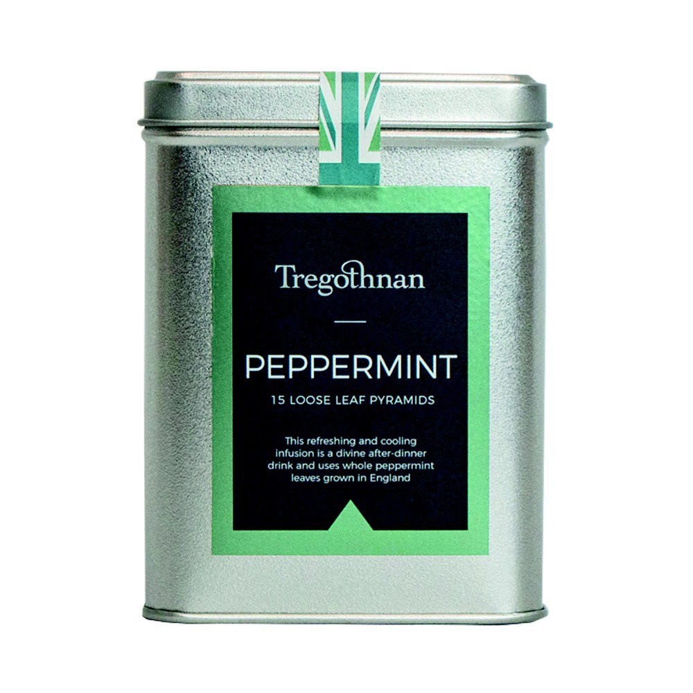 Tregothnan Peppermint Tin (15 Leaf Pyramids)