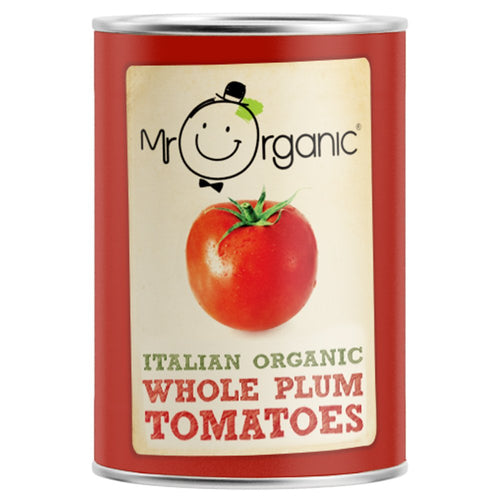 Mr Organic Whole Plum Tomatoes (400g)