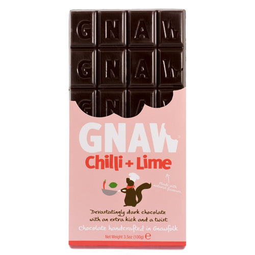Gnaw Chilli & Lime Chocolate Bar (100g)
