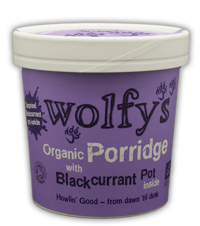 Wolfy's Organic Porridge with Blackcurrant Pot (90g)
