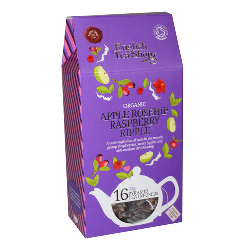English Tea Shop Organic Apple Rosehip Raspberry Ripple (16 Pyramid Bags)