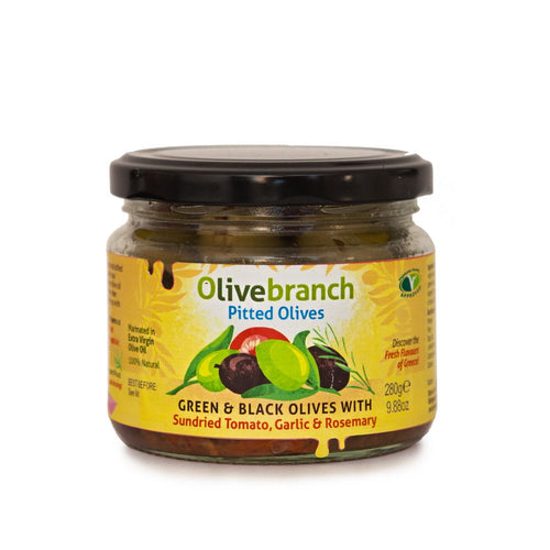 Olive Branch Olives with Tomato Garlic & Rosemary (280g)