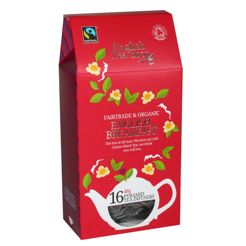English Tea Shop Organic English Breakfast (16 Pyramid Bags)