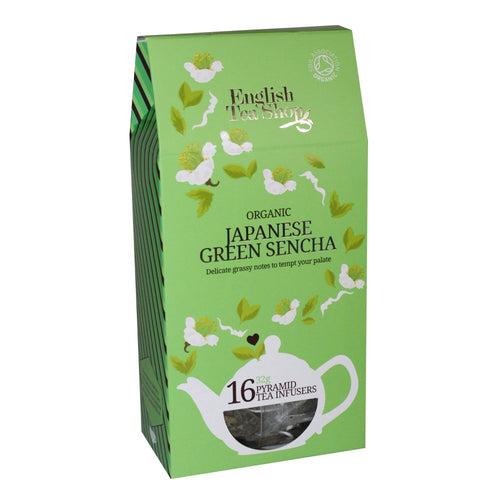 English Tea Shop Organic Japanese Green Sencha (16 Pyramid Bags)