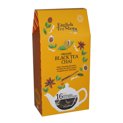 English Tea Shop Organic Black Tea Chai (16 Pyramid Bags)