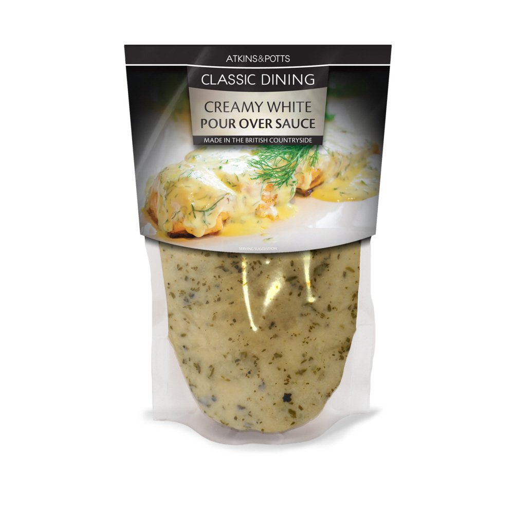 Atkins & Potts Creamy White Pour Over Sauce (275g)