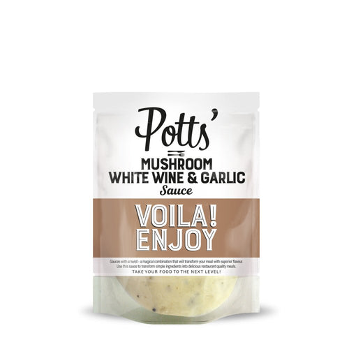 Potts Mushroom White Wine & Garlic Sauce (250g)