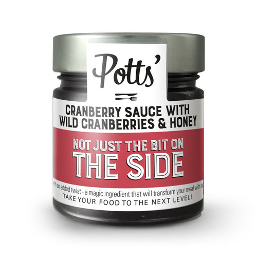 Potts Cranberry Sauce with Wild Cranberries & Honey (250g)