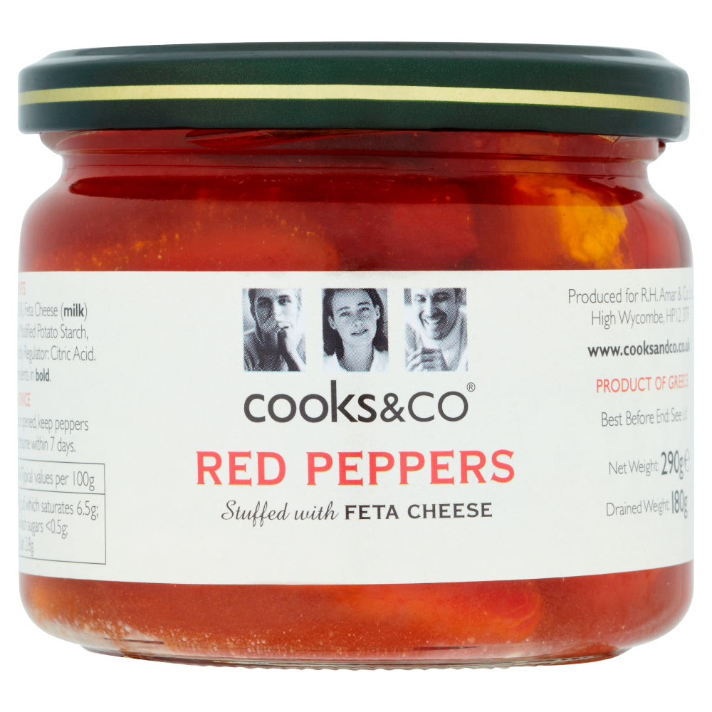 Cooks & Co Red Peppers stuffed with Feta Cheese (290g)