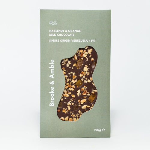 Brooke & Amble Single Origin Hazelnut & Orange Venezuala 43% (120g)
