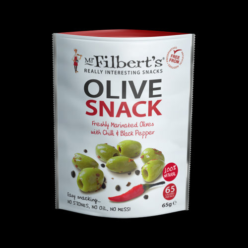 Mr Filbert's Green Olives with Chilli & Black Pepper (65g)