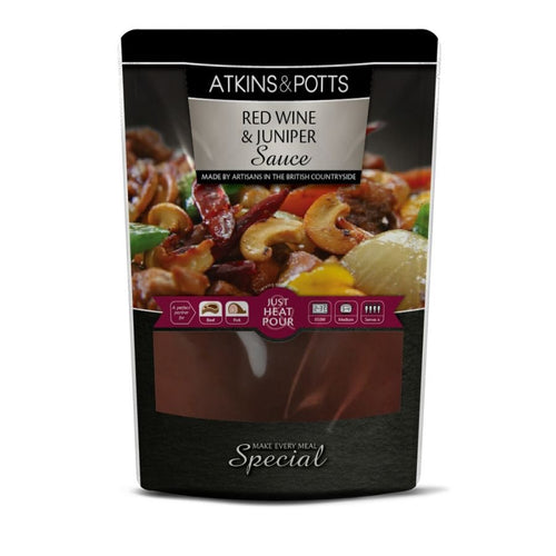 Atkins & Potts Red Wine & Juniper Sauce (350g)