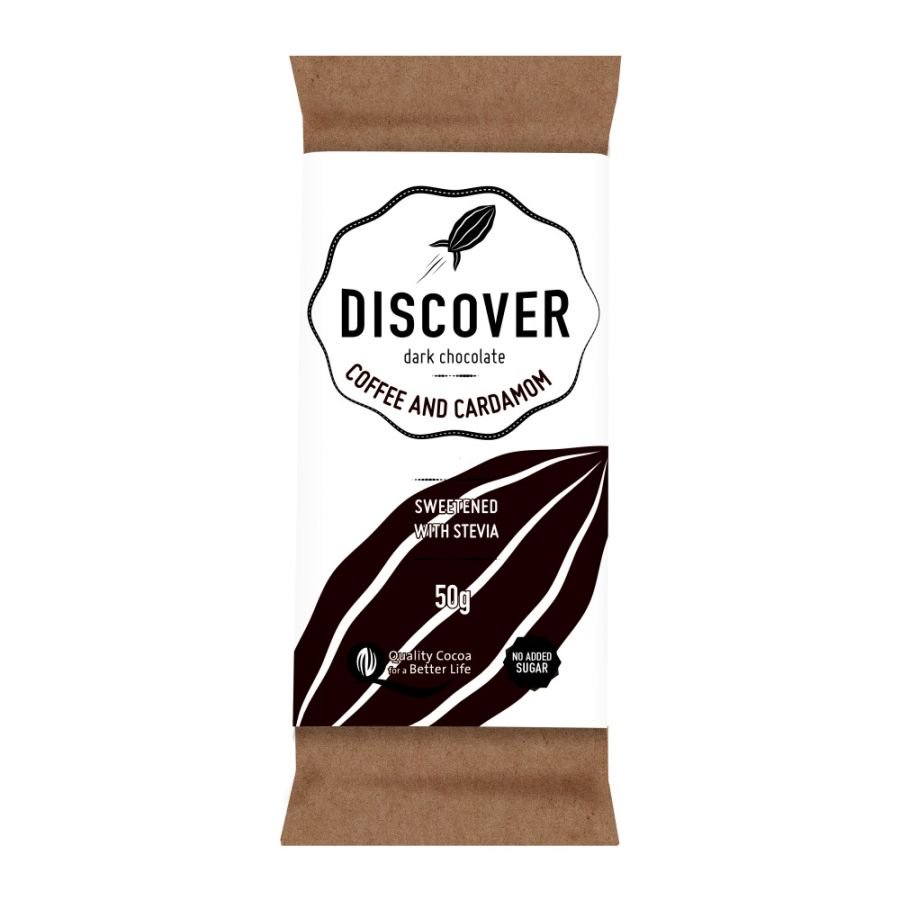 Discover Dark Chocolate with Coffee & Cardamom (50g)
