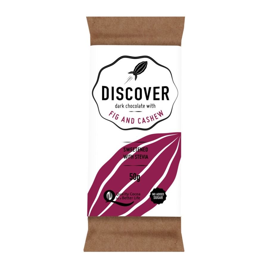 Discover Dark Chocolate with Fig & Cashew (50g)
