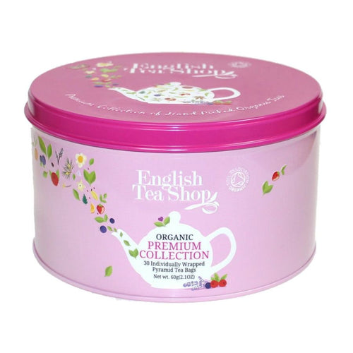English Tea Shop Organic Premium Tea Collection Gift Tin (30 Tea Bags)