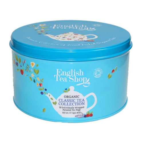 English Tea Shop Organic Classic Tea Collection Gift Tin (30 Tea Bags)