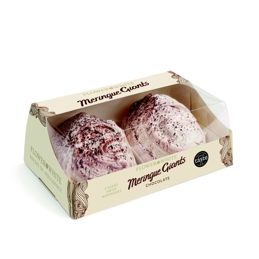 Flower & White Giant Chocolate Meringues Twin Pack (140g)