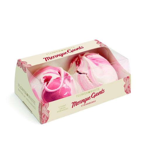 Flower & White Giant Strawberry Meringues Twin Pack (140g)