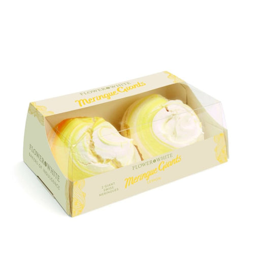 Flower & White Giant Lemon Meringues Twin Pack (140g)