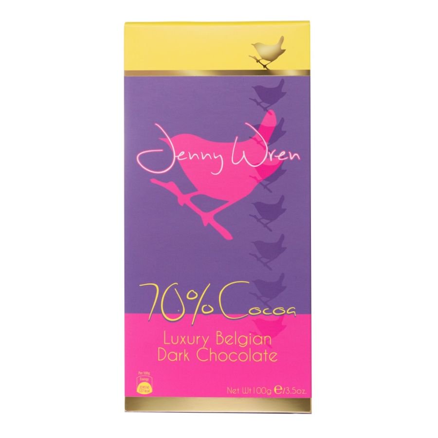 Jenny Wren 70% Dark Chocolate Bar (100g)