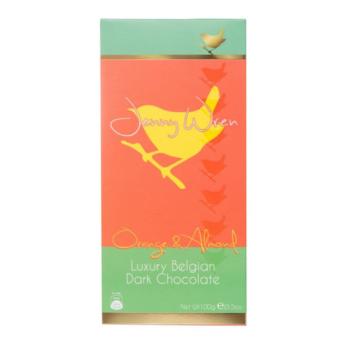 Jenny Wren Orange & Almond Dark Chocolate Bar (100g)
