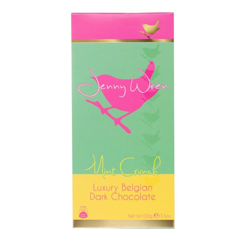 Jenny Wren Mint Crunch Dark Chocolate Bar (100g)