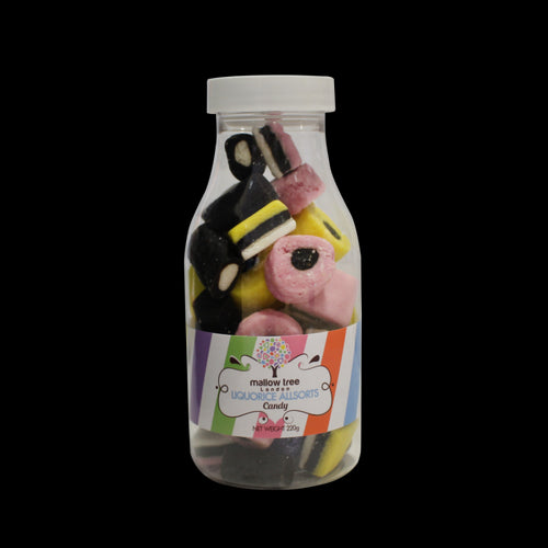 Mallow Tree Liquorice Allsorts in Milk Bottle (220g)