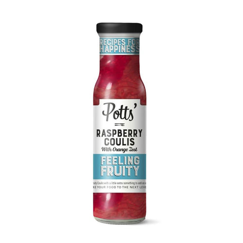 Potts Raspberry Coulis with Orange Zest (240g)