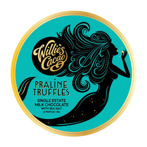Willies Cacao Milk Chocolate Praline Truffles with Sea Salt (110g)