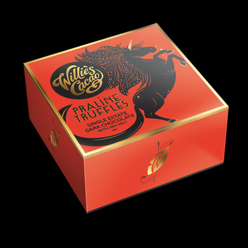 Willies Cacao Dark Chocolate Praline Truffles with Sea Salt (35g)